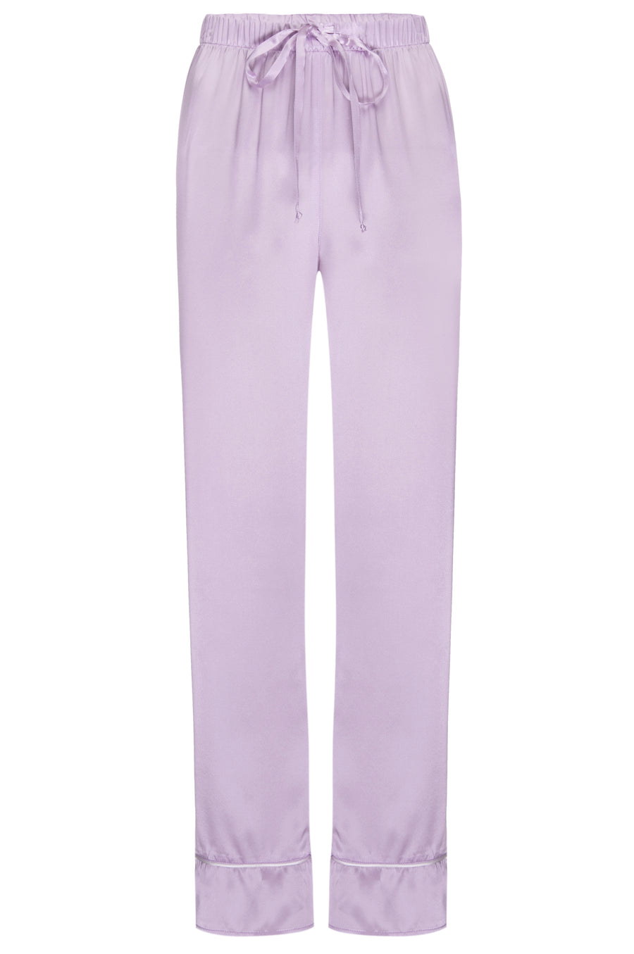 Silk Charmeuse Pants: Lilac