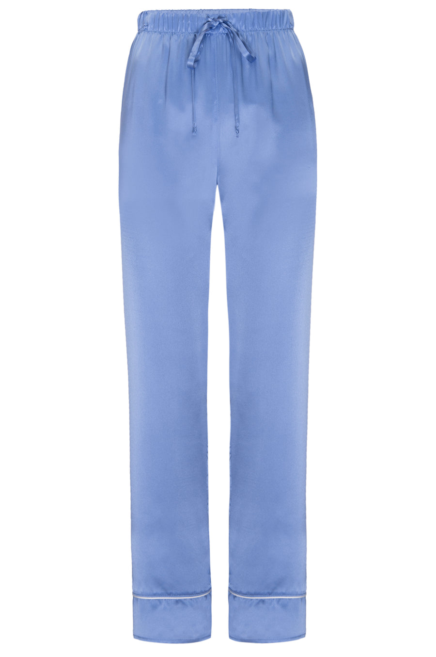 Silk Charmeuse Pants: Sky Blue