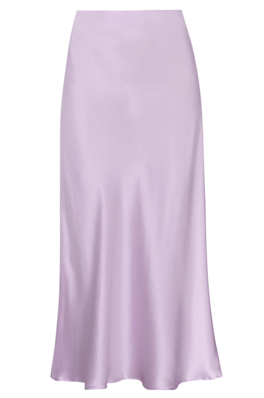 Silk Charmeuse 'Katie' Bias Skirt: Lilac