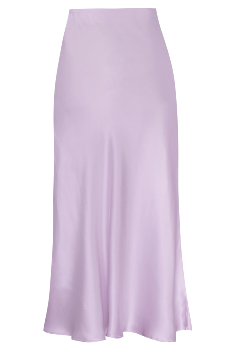 Silk Charmeuse 'Katie' Bias Skirt: Lilac