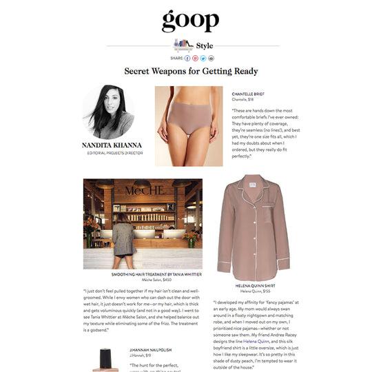 Helena Quinn featured on GOOP!