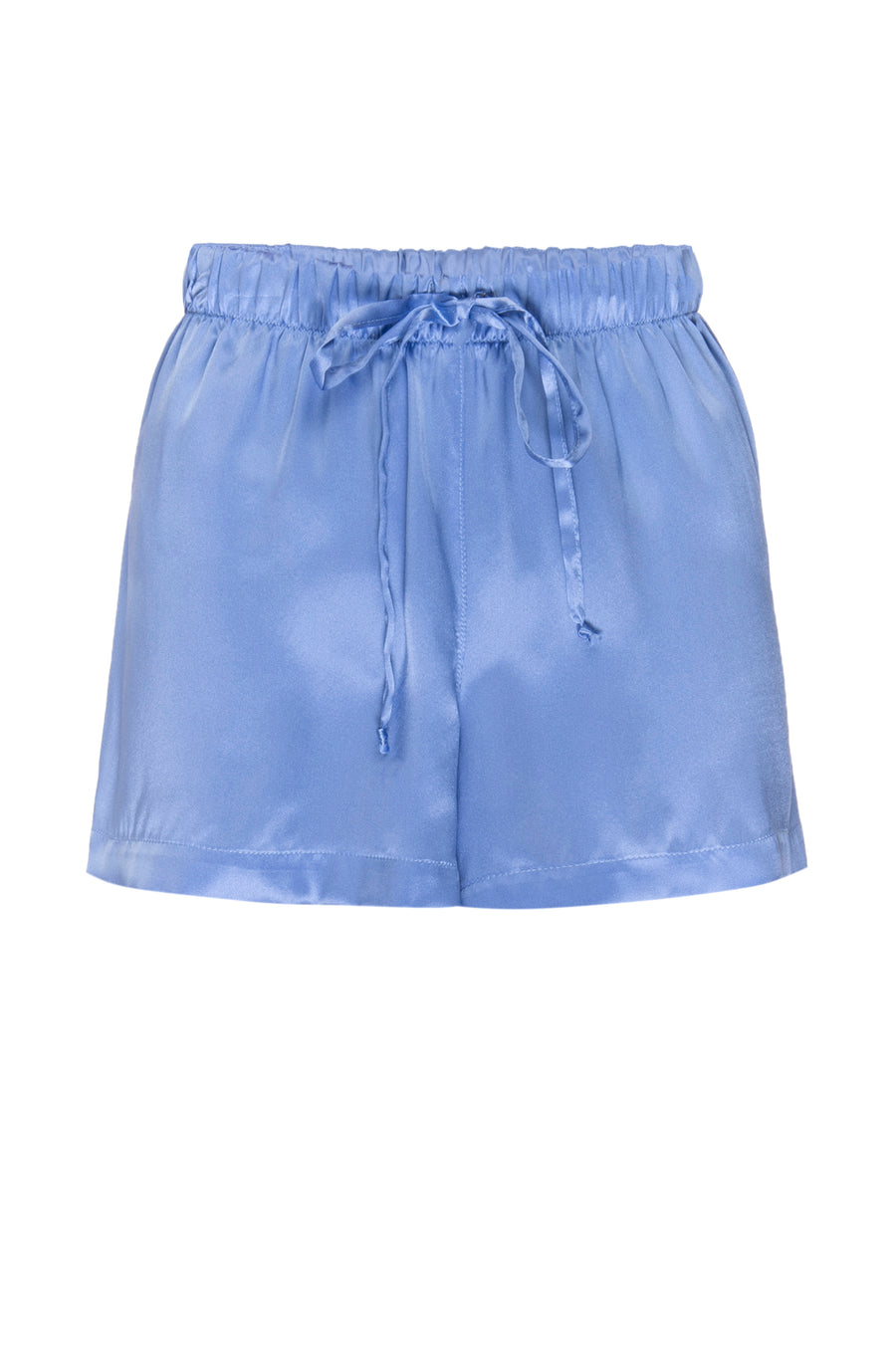 Silk Charmeuse PJ Shorts: Sky Blue