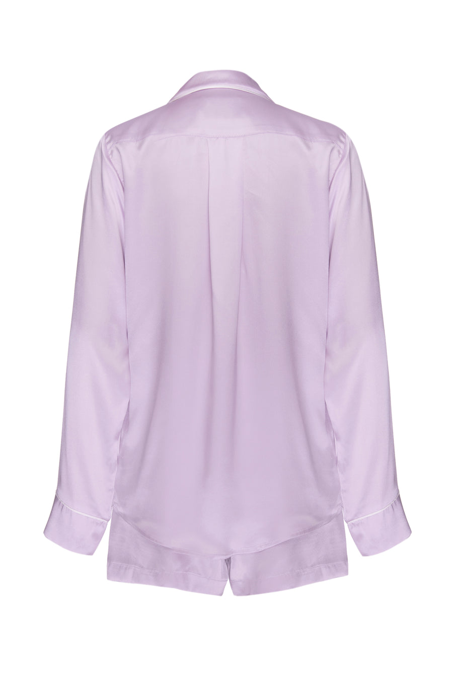 Silk Charmeuse PJ Shorts: Lilac