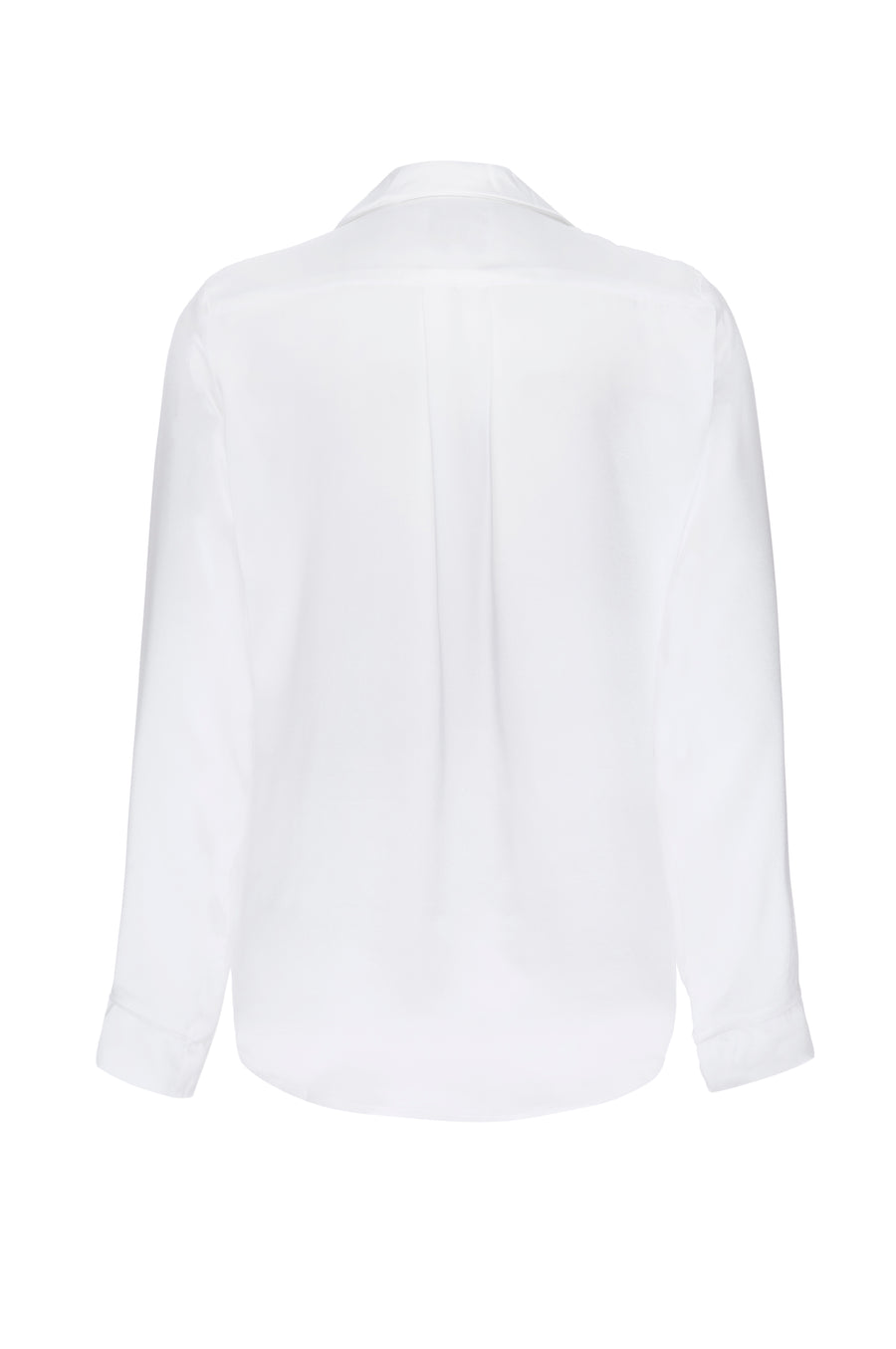 Silk Charmeuse Long Sleeved Top: Ivory