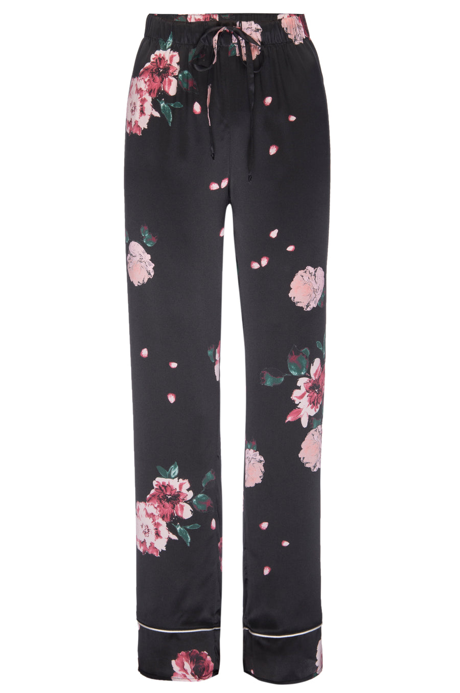 Vintage Rose Printed Silk Pajama Pants Selected by Picky Jane