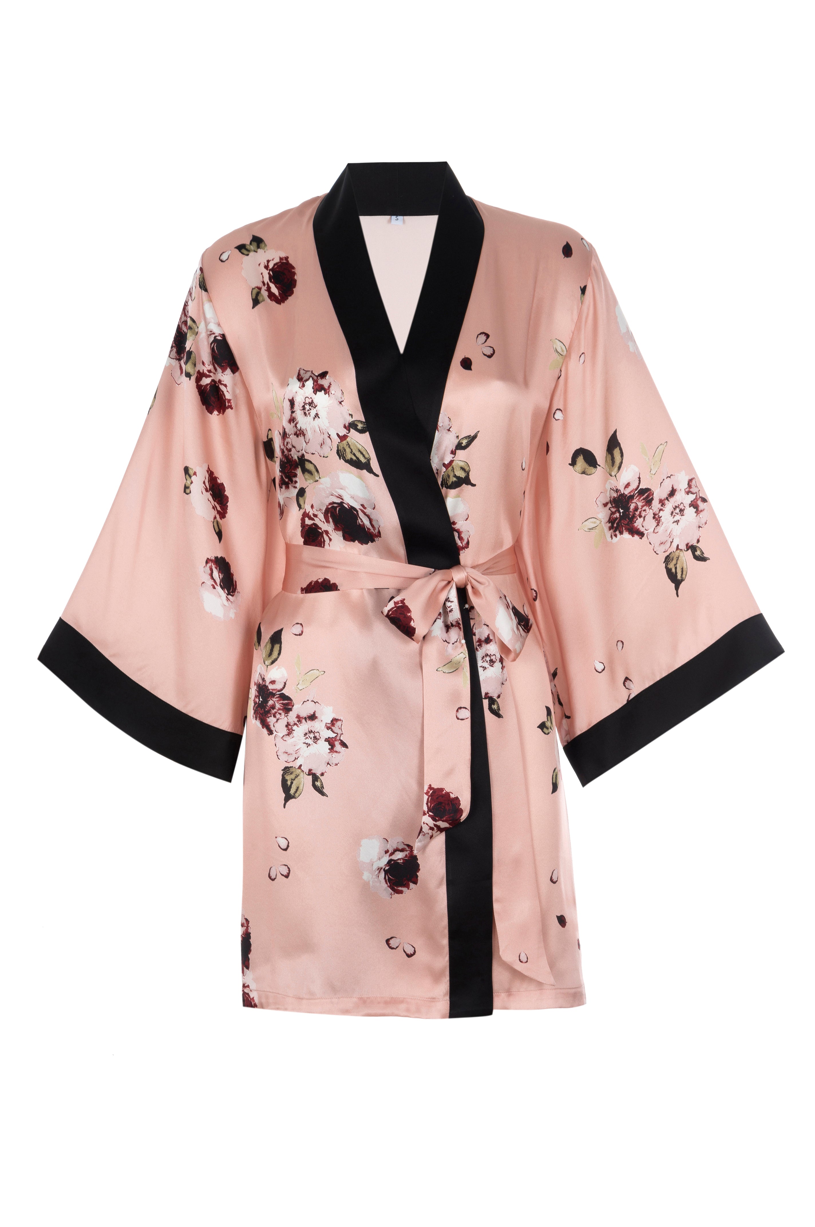 Turquoise Bloom Boho Floral Print Short Robe