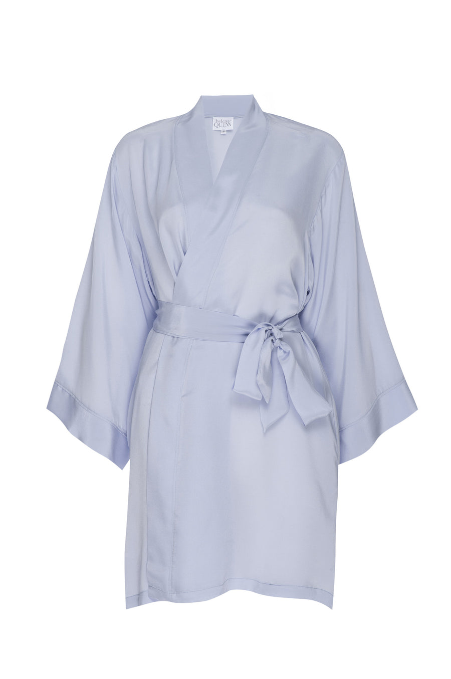 Short Blue Robe Silk Charmeuse Short Robe: Ice Blue – Helena Quinn