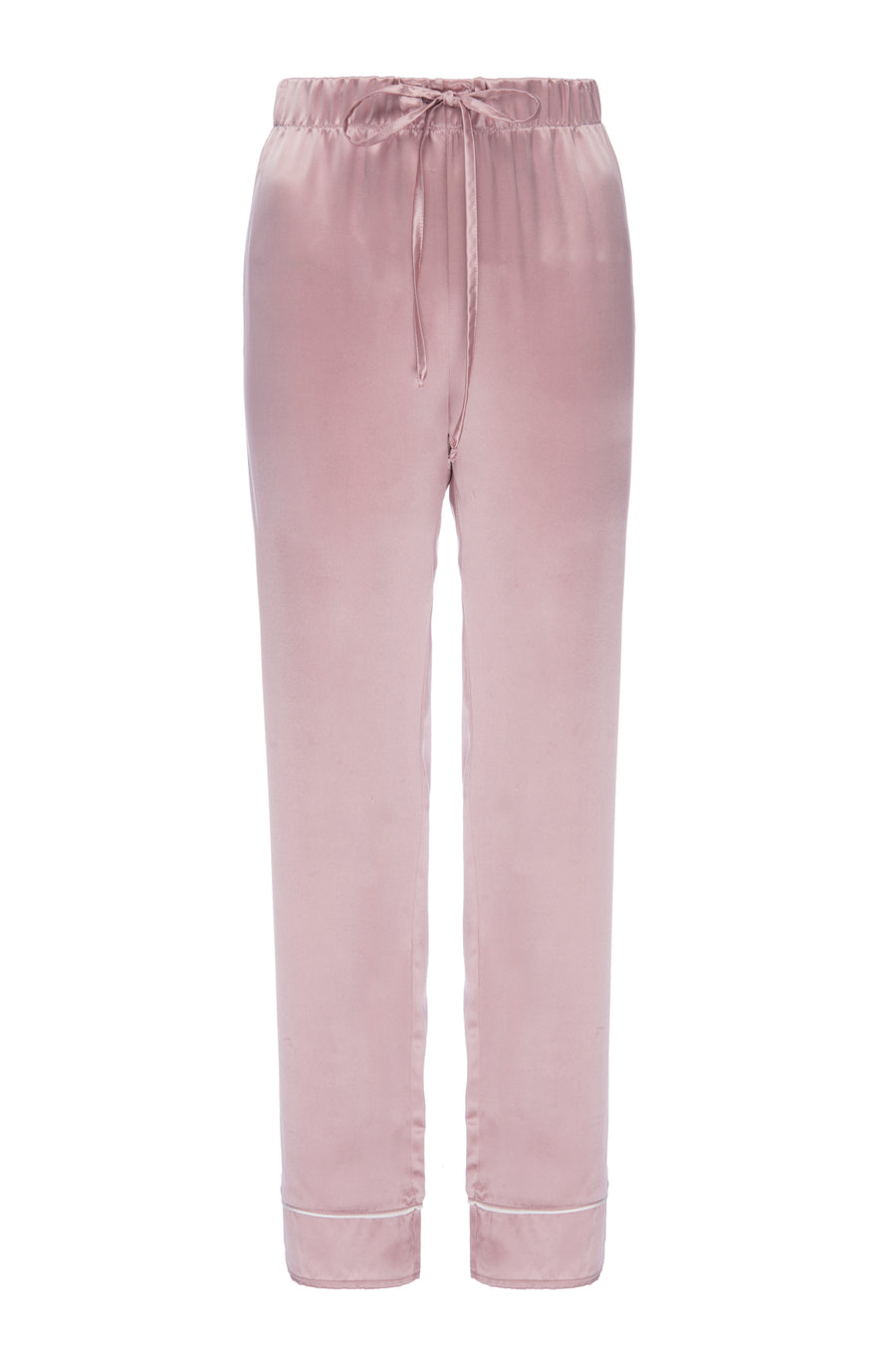 Silk Charmeuse Pants: Rose Gold