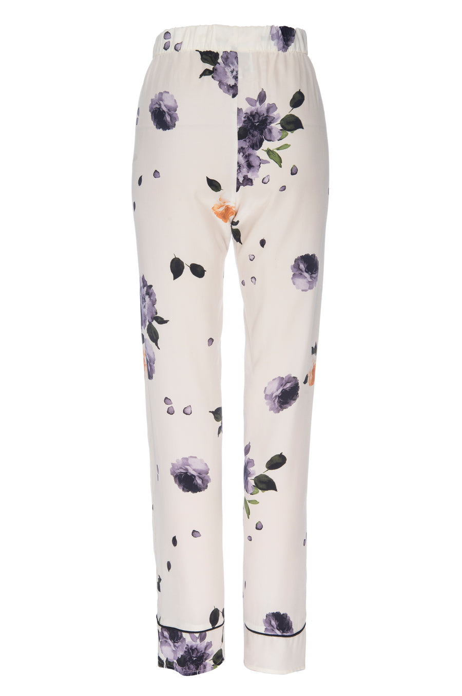 Silk Pants: Garden Floral Print