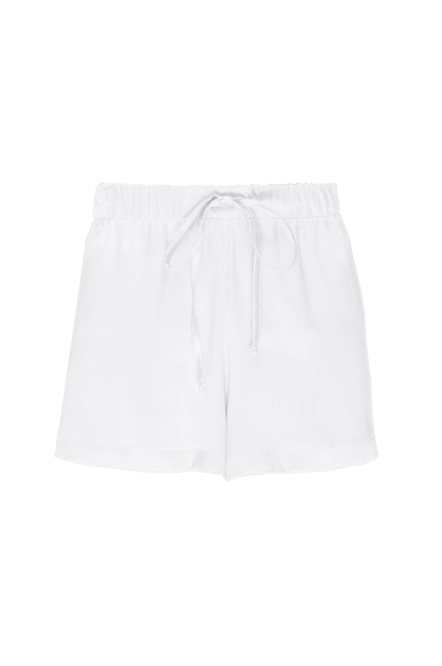Silk Charmeuse Shorts:  Ivory
