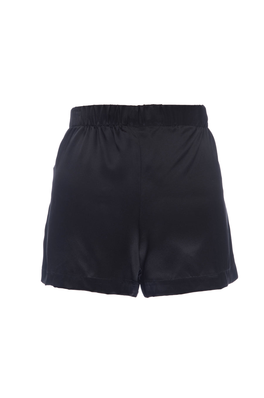 Silk Charmeuse Shorts: Black