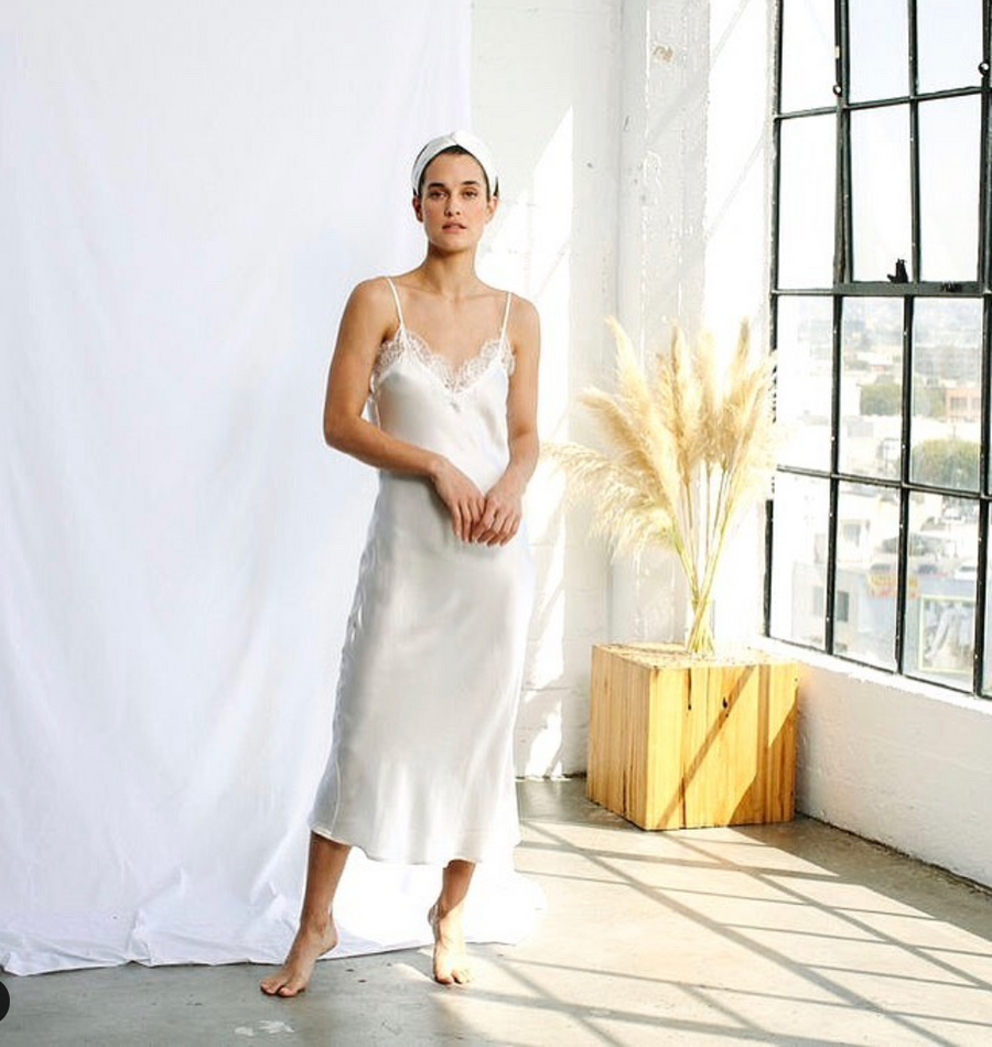 Charmeuse sales slip dress