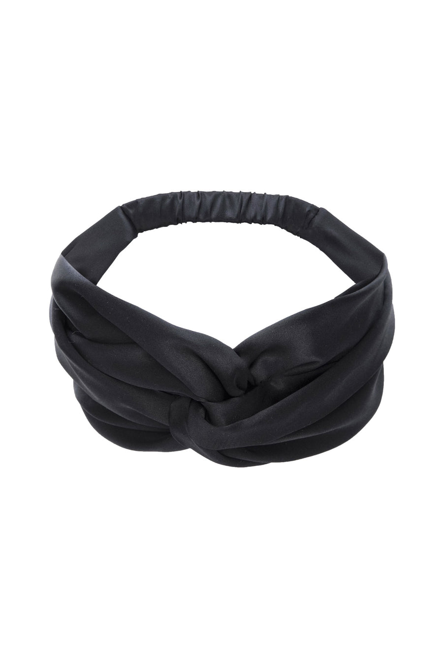 Silk Charmeuse 'Lovey' Headband: Black